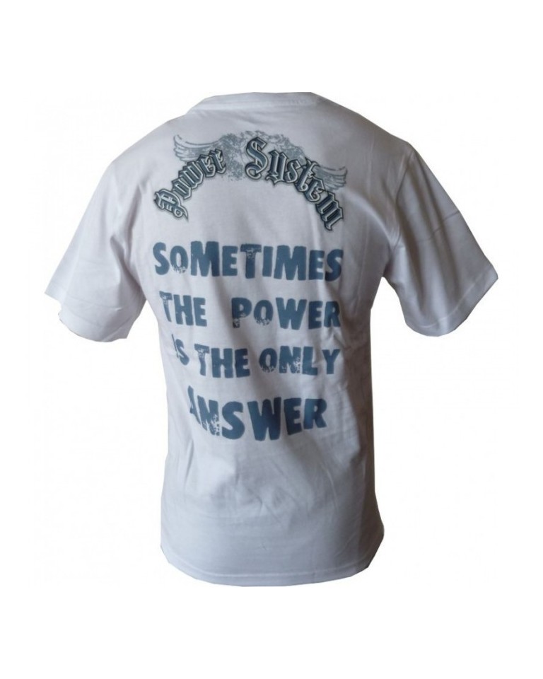 T-shirt "SPARTAN" (λευκό) POWER SYSTEM PS 5000W