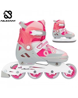 Nijdam Inline Skates ‑ Παγοπέδιλα Combo "Bold Berry" N14AC02 (Size 37-40)