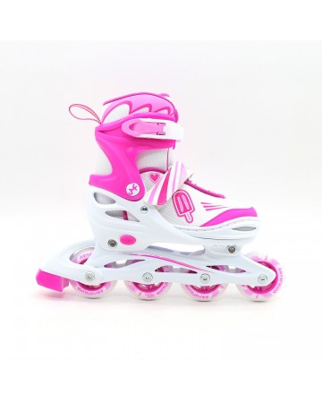 Αυξομειούμενα Inline/Roller Skates/Παγοπέδιλα, 3 σε 1, Αθλοπαιδιά για Κορίτσια 002.10320/K (Size 34-37)