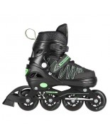 Αυξομειούμενα Πατίνια Rollers Nils Extreme In-Line Skates/Hockey Ice Skates 2 σε1 Μαύρο/Πράσινο NH11912 A  (Size 31-34)