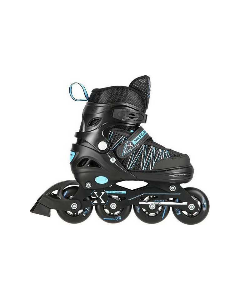 Αυξομειούμενα Πατίνια Rollers Nils Extreme In-Line Skates/Hockey Ice Skates 2 σε1 Μαύρο/Μπλέ NH11912 A  (Size 31-34)