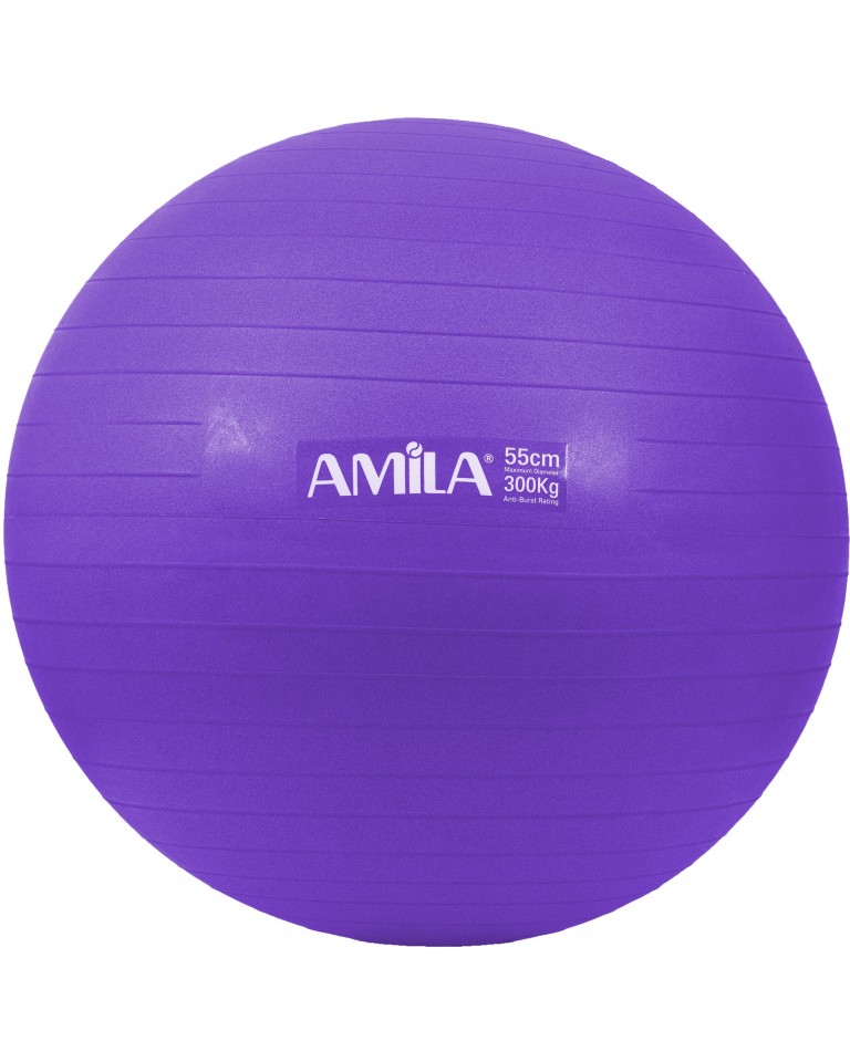 Μπάλα Γυμναστικής AMILA GYMBALL 55cm Μωβ 95830
