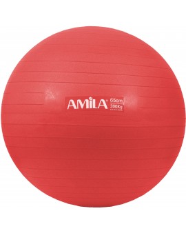 Μπάλα Γυμναστικής AMILA GYMBALL 65cm Κόκκινη 95846