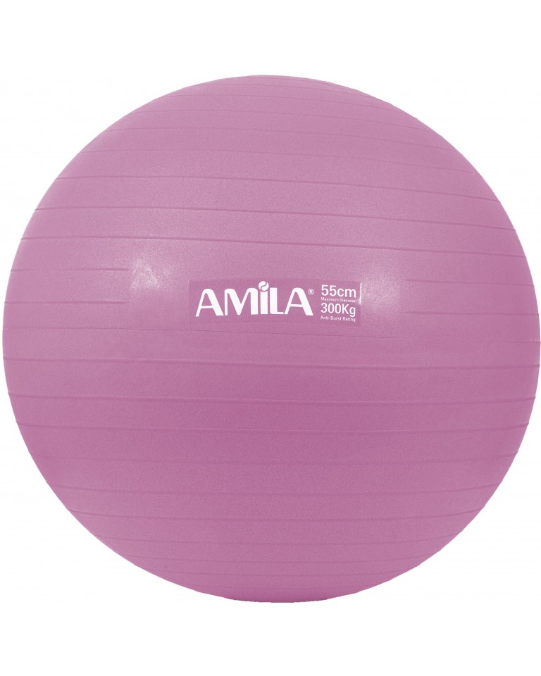 Μπάλα γυμναστικής AMILA GYMBALL 65cm Ροζ Bulk 48438