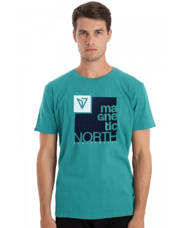 Ανδρικό T-Shirt Magnetic North Men's 2Block T-Shirt (Aqua) 22006