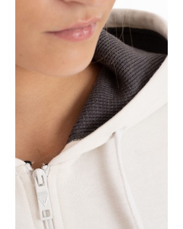 Γυναικεία Ζακέτα με κουκούλα Magnetic North Wo's S/S Zip Hoodie (Off White) 22022