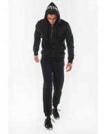 Ανδρικό Μπουφάν με Κουκούλα Body Action Men Hooded Sweat Jacket 073214-01 Black