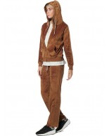 Γυναικείο Παντελόνι Φόρμας Body Action Women Basic Velour Pants 021231-06 Brown