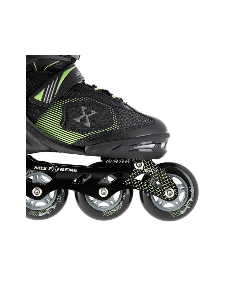 Αυξομειούμενα Πατίνια Roller NA 9080 Μαύρο/Πράσινο IN-LINE SKATES NILS EXTREME