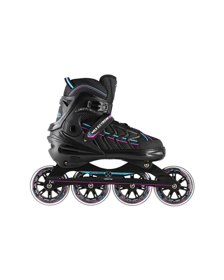 Αυξομειούμενα Πατίνια Roller NA 1128 Μαύρο/Μωβ IN-LINE SKATES NILS EXTREME