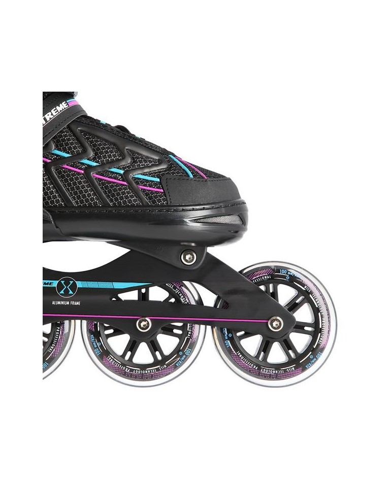 Αυξομειούμενα Πατίνια Roller NA 1128 Μαύρο/Μωβ IN-LINE SKATES NILS EXTREME