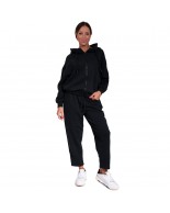 Γυναικεία Ζακέτα με Κουκούλα Body Action Women Oversized Full Zip Hoodie 071226 01 Black