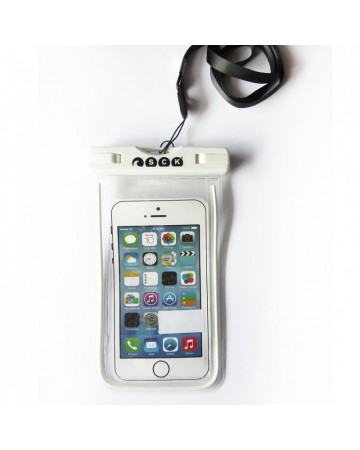 Αδιάβροχη θήκη κινητού με λουράκι SCK σε διάφορα χρώματα έως 7'' (Λευκό)