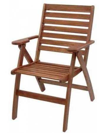 Καρέκλα Πτυσσόμενη με Μπράτσα 3 Θέσεων Acacia (W60xD64xH46/91cm)