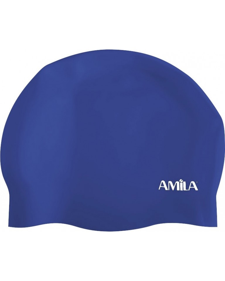 Σκουφάκι Κολύμβησης AMILA Medium Hair HQ Μπλε 47028