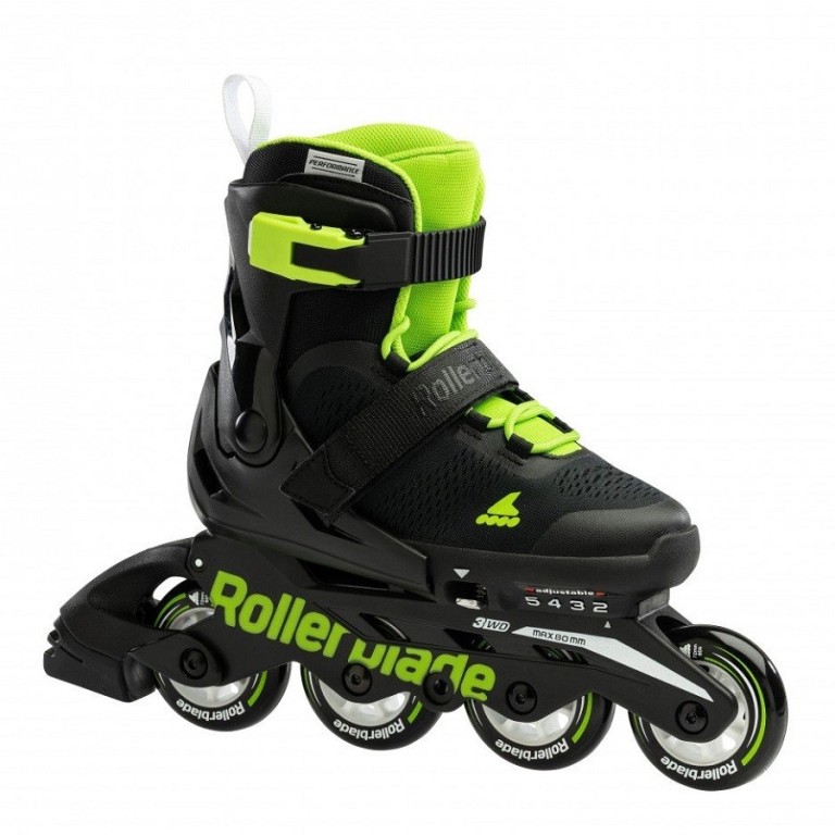 Αυξομειούμενα Inline Skates Rollerblade Microblade Black/Green 43.072219/BL/GR