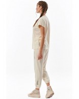 Γυναικείο Παντελόνι Φόρμας Body Action Women Sustainable High Way Pants 021329-05A Offwhite