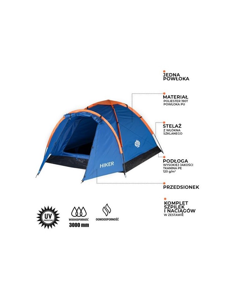 Σκηνή Καμπινγκ NC6010 Hiker 2 Ατόμων Nils Camp 15-04-030