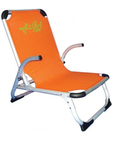 Καρέκλα Παραλίας Ραβδωτό Αλουμίνιο Πορτοκαλί με Μπράτσα Ενισχυμένη King Size (Ψηλή Πλάτη) Text 2x1 myResort 141-9731-2