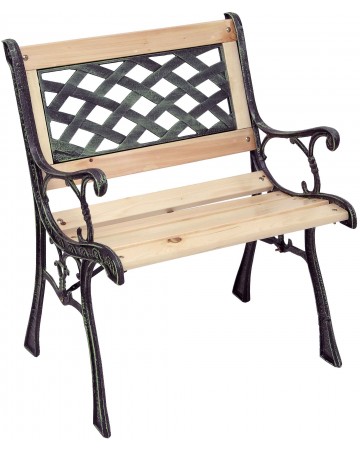 Καρέκλα Μαντέμι με Ξύλο και Πλαστικό Σχέδιο στην Πλάτη 182-0323