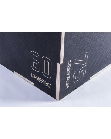 Πλειομετρικό Kουτί LIVE PRO CrossFit 3 σε 1 Ξύλινο (Plyo Box) (Anti Slip) B 8157