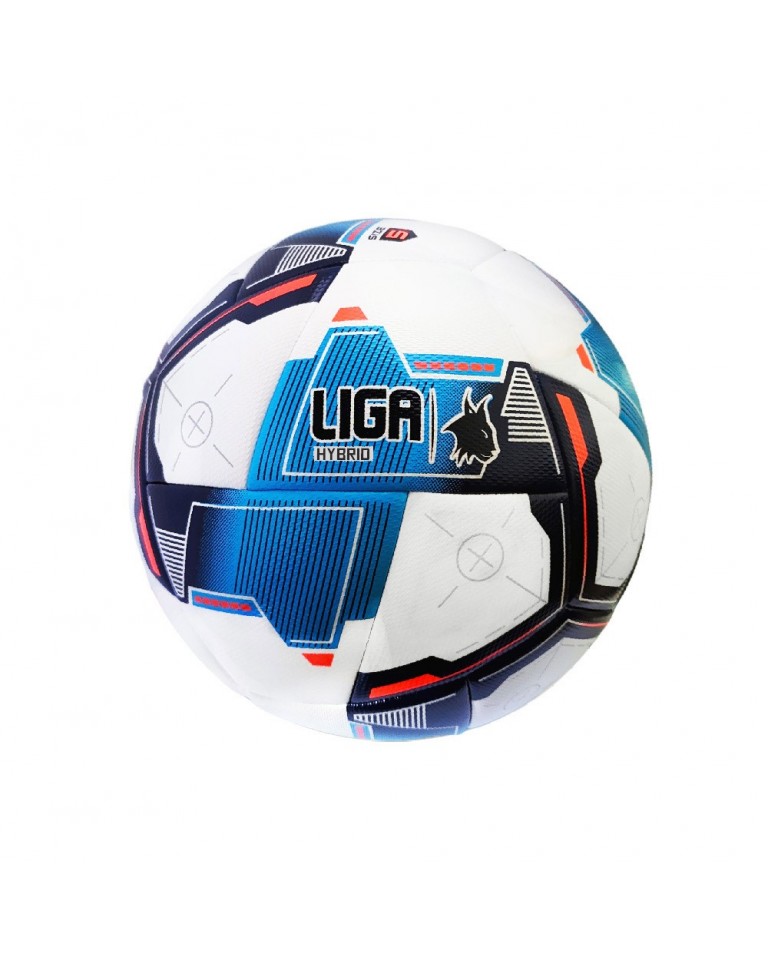 Μπάλα Ποδοσφαίρου Ligasport Soccer Ball Hybrid (Cyan/Black/White) (Size 5)