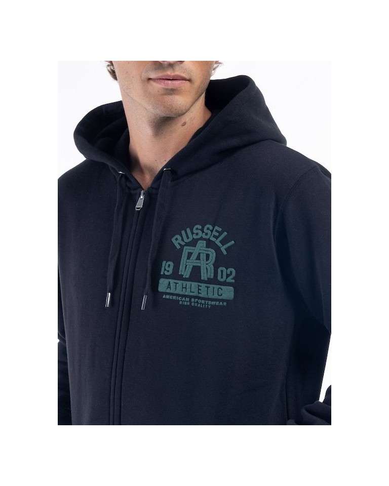 Ανδρική Ζακέτα με Κουκούλα Russell Athletic Interlink Zip Through Hoody A3-015-2-099