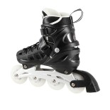 Αυξομειούμενα Roller NH 10905 ΣΕΤ 4 ΣΕ 1 INLINE SKATES NILS EXTREME Μαυρο LED-Large (39-42)