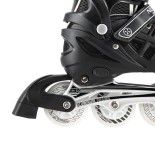 Αυξομειούμενα Roller NH 10905 ΣΕΤ 4 ΣΕ 1 INLINE SKATES NILS EXTREME Μαυρο LED-Large (39-42)