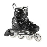 Αυξομειούμενα Roller NH 10905 ΣΕΤ 4 ΣΕ 1 INLINE SKATES NILS EXTREME Μαυρο LED-Medium (35-38)