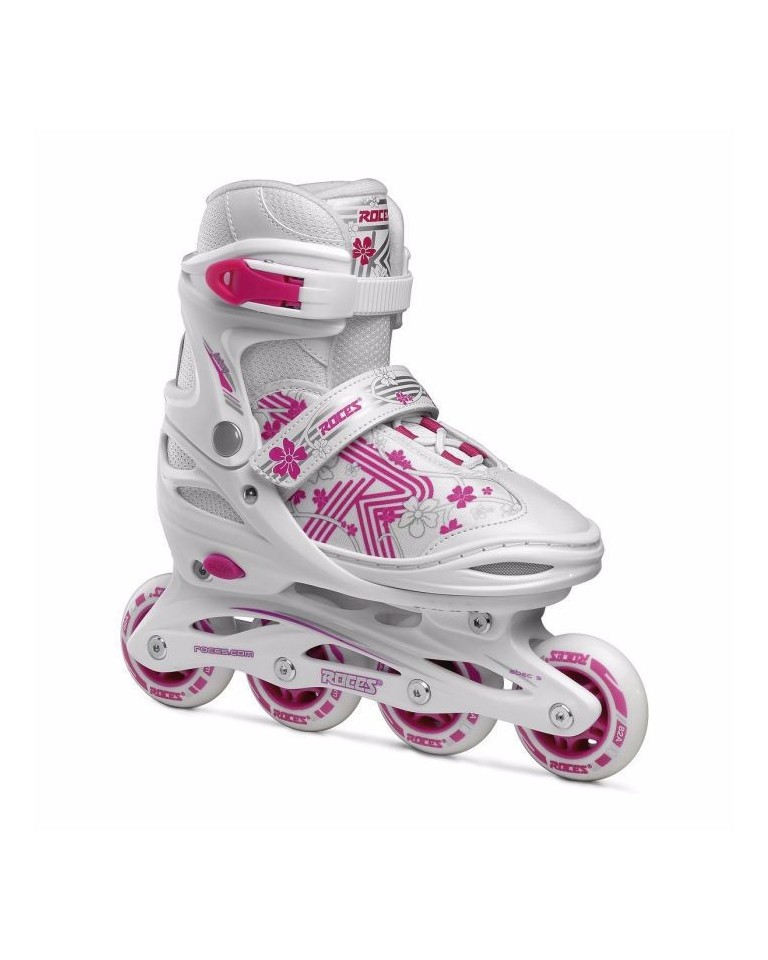 Αυξομειούμενα Inline Skates Roces Jokey 3.0 Girl Λευκό/Ρόζ 18.400846/WP (Size 30-33)
