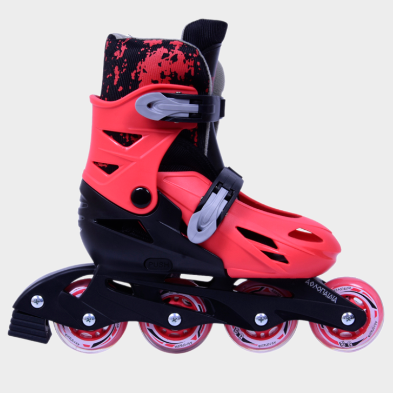 Αυξομειούμενα Inline Skates Αθλοπαιδιά, Κόκκινα 002.1083/K (Size 31-34)