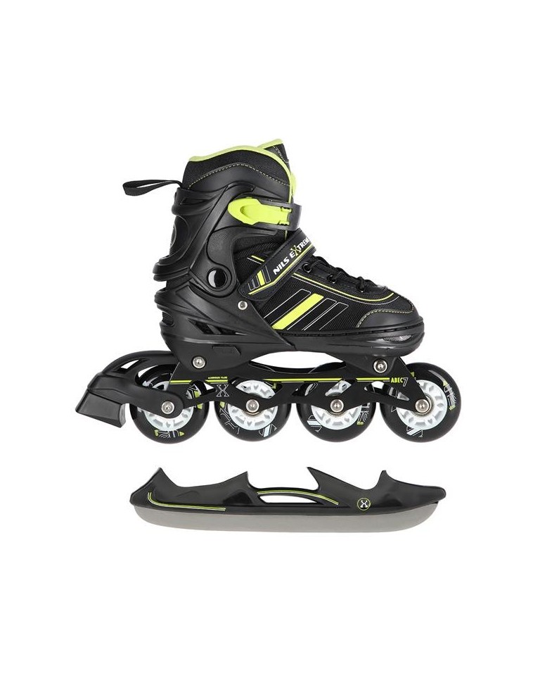 Αυξομειούμενα Roller NH18191 2 ΣΕ 1 Μαύρο/Πράσινο IN-LINE SKATES/HOCKEY ICE SKATES