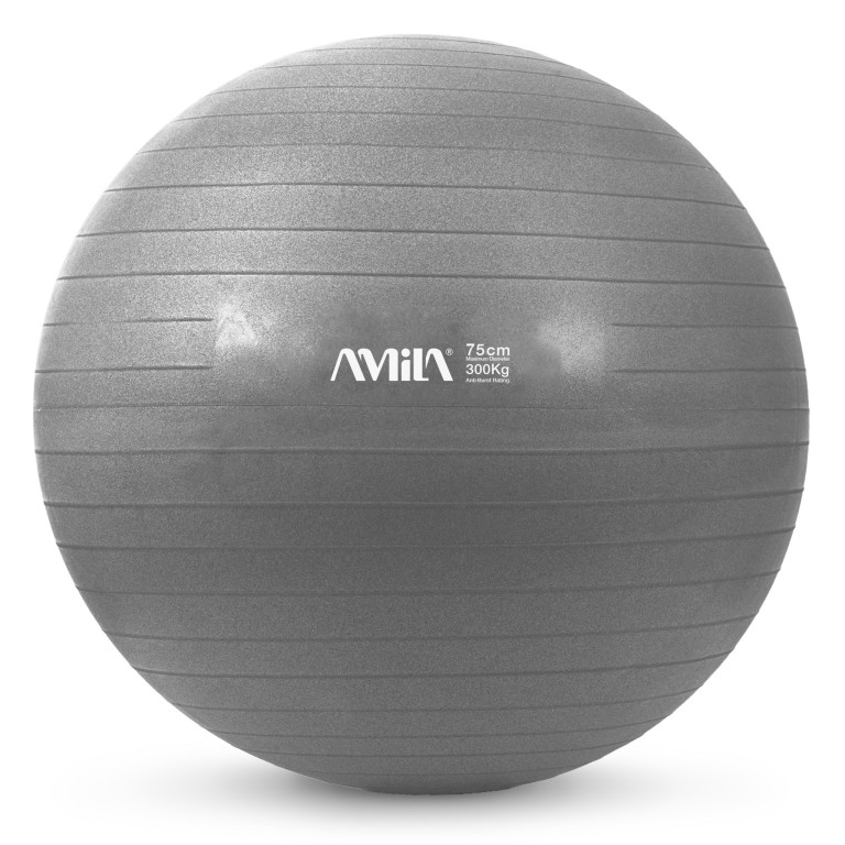 Μπάλα Γυμναστικής Amila Gymball 75cm Γκρί Bulk 48425